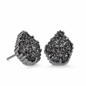 Kendra Scott Gunmetal Dusty Black Tessa Studs